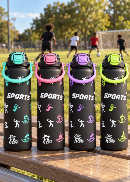 Kids BPA-Free Sports Water Bottle with Carry Handle
