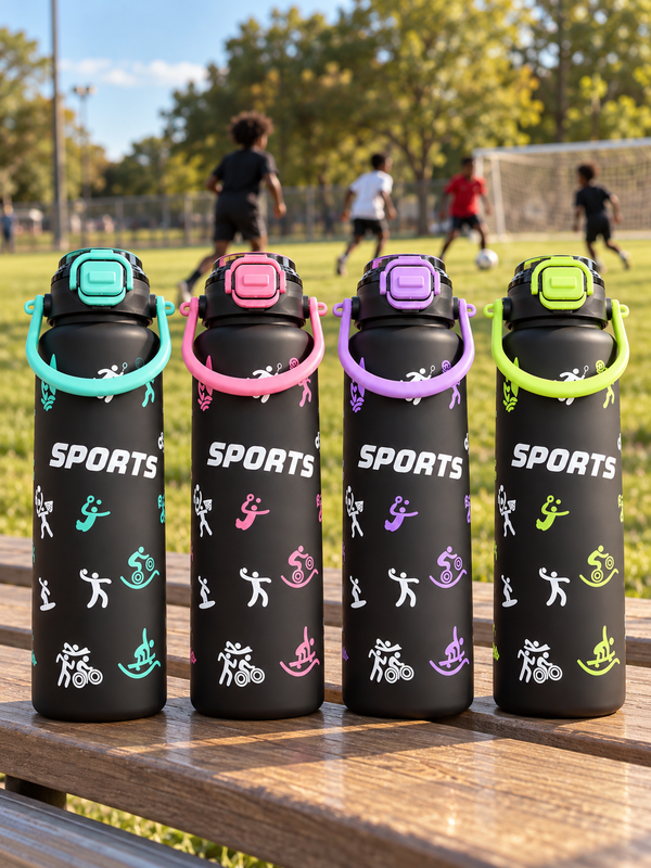 Kids BPA-Free Sports Water Bottle with Carry Handle