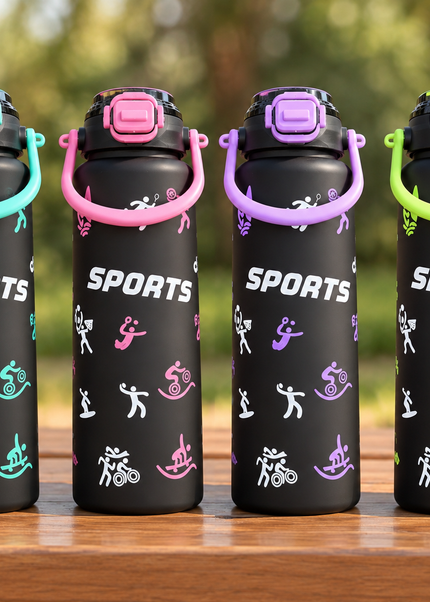 Kids BPA-Free Sports Water Bottle with Carry Handle