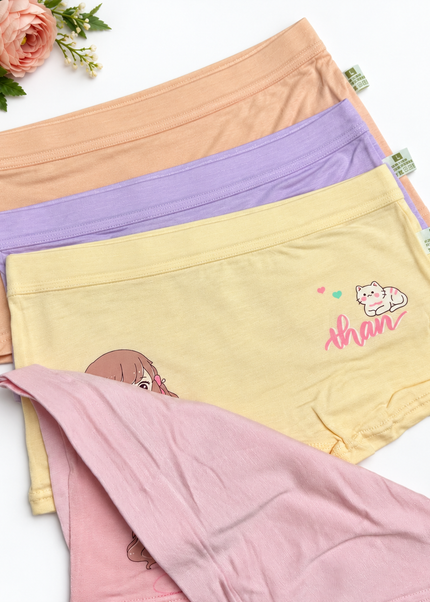 Girls' Cotton Boxer Briefs (5-Pack)