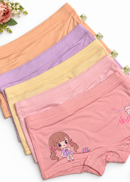 Girls' Cotton Boxer Briefs (5-Pack)