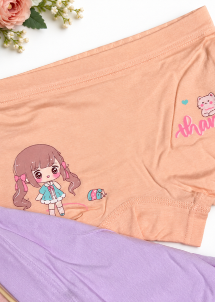 Girls' Cotton Boxer Briefs (5-Pack)