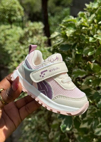 MY2413 - Unisex Prewalker Shoes - Velcro Strap Running Shoes for Boys & Girls - Breathable Mesh with Non-Slip Sole