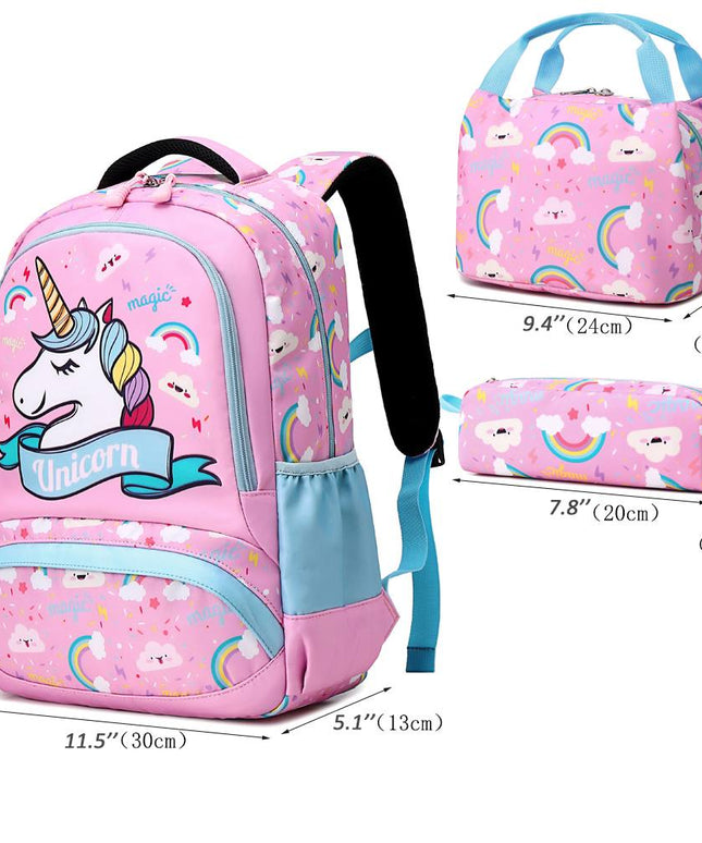 Quality Girls' Unicorn Dreams 3-Piece School Backpack Set
