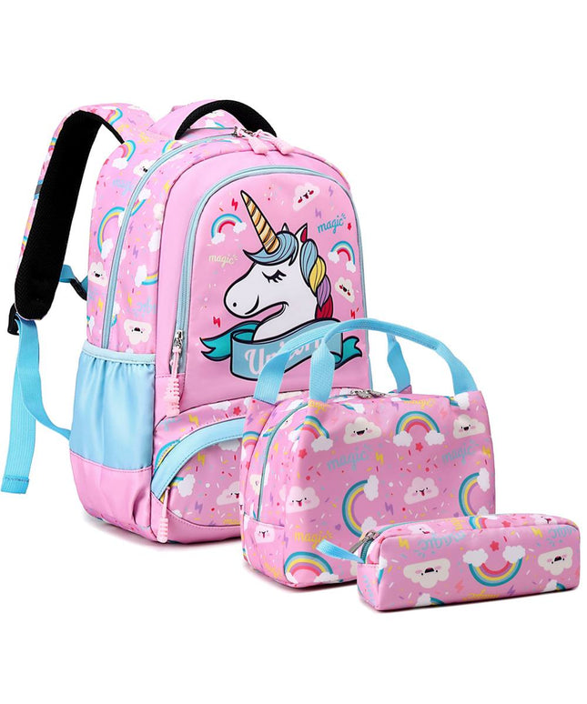 Quality Girls' Unicorn Dreams 3-Piece School Backpack Set