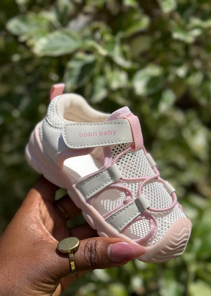 Unisex Baby Prewalker Shoes - Soft Sole First Walking Sneakers with Velcro Strap & Breathable Mesh Design - BM508L