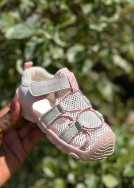 Unisex Baby Prewalker Shoes - Soft Sole First Walking Sneakers with Velcro Strap & Breathable Mesh Design - BM508L