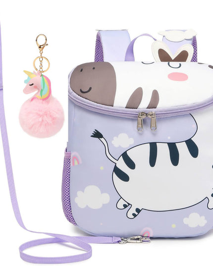 Purple Cartoon Toddler Backpack