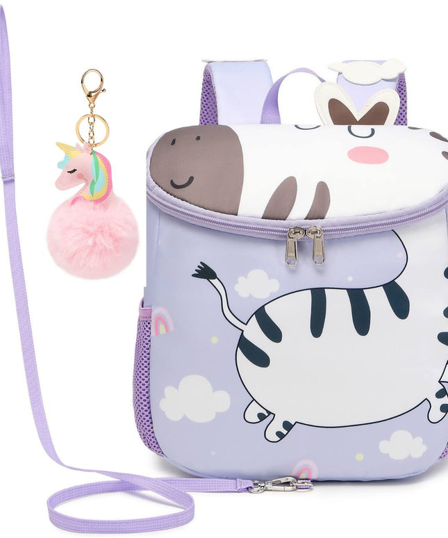 Purple Cartoon Toddler Backpack
