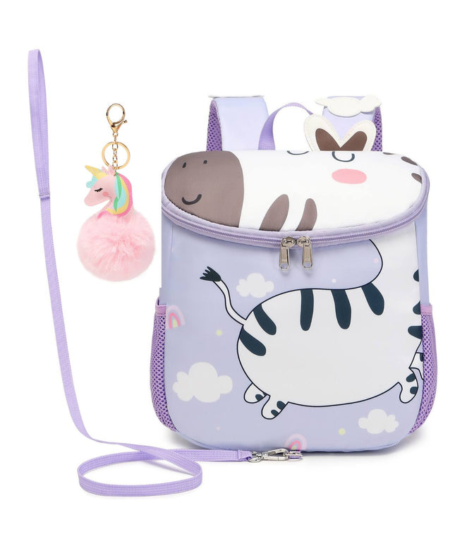 Purple Cartoon Toddler Backpack