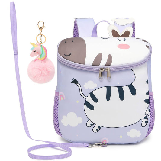 Purple Cartoon Toddler Backpack