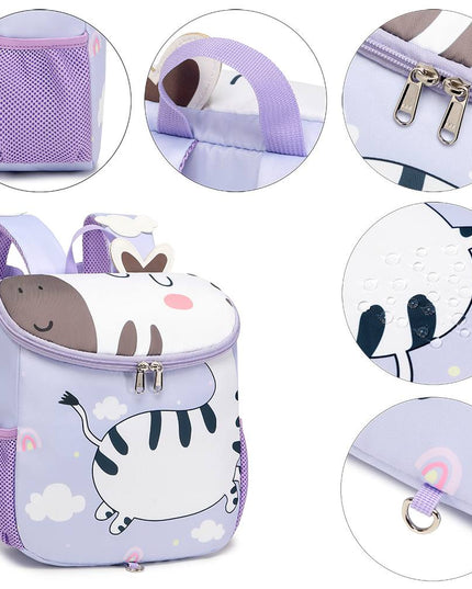 Purple Cartoon Toddler Backpack