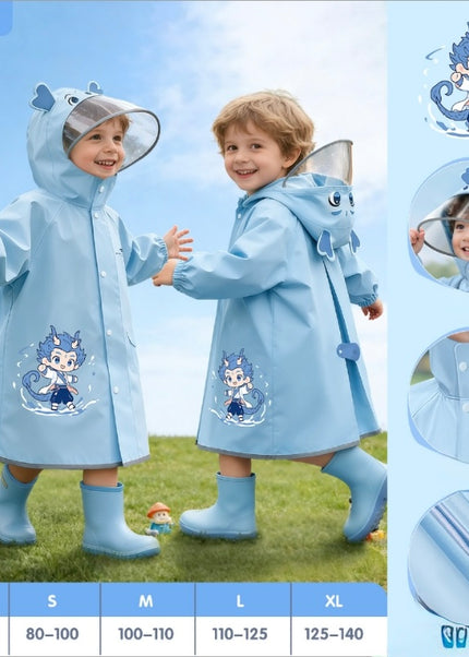 Unisex Toddler & Kids Hooded Waterproof Rain Jacket