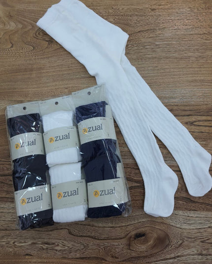 Ribbed Pattern Stockings for Girls