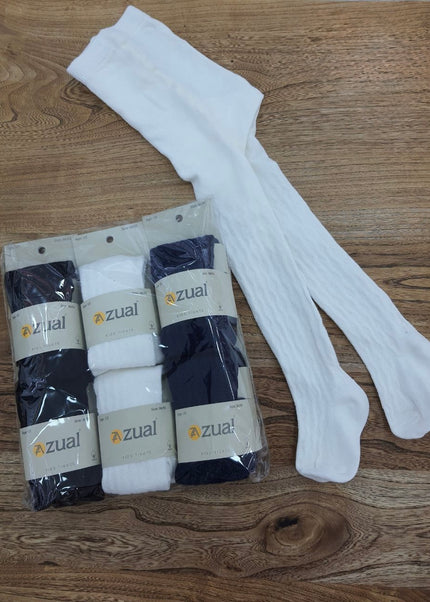 Premium Girls' Ribbed Cotton Blend School stockings – 0011