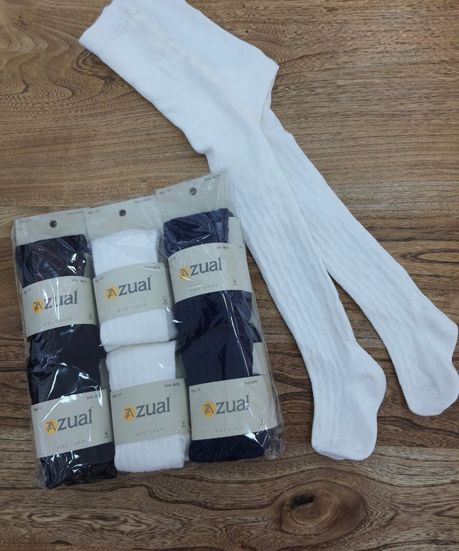 Ribbed Pattern Stockings for Girls