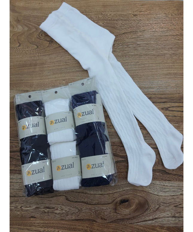 Girls Ribbed School Tights – Cotton Blend