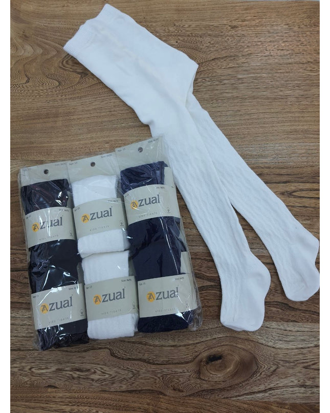 Girls Ribbed School Tights – Cotton Blend
