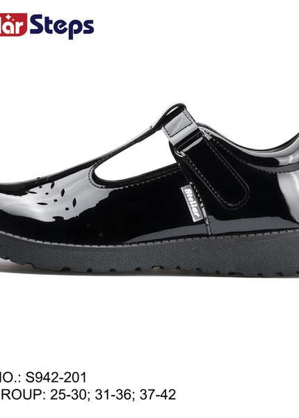 Stellar Steps Girls Wetlook School Shoes – S942-201