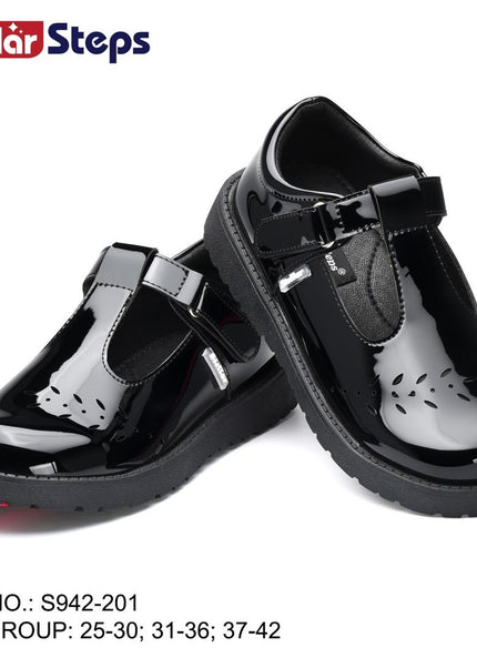 Stellar Steps Girls Wetlook School Shoes – S942-201