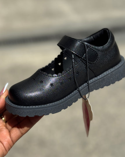 942405S - Quality Stellar Steps Matte Premium Leather School Shoes for Girls