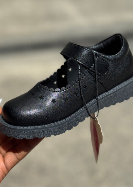 942405S - Quality Stellar Steps Matte Premium Leather School Shoes for Girls