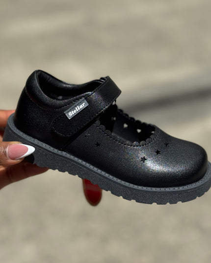 942405S - Quality Stellar Steps Matte Premium Leather School Shoes for Girls