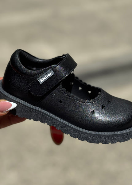 942405S - Quality Stellar Steps Matte Premium Leather School Shoes for Girls