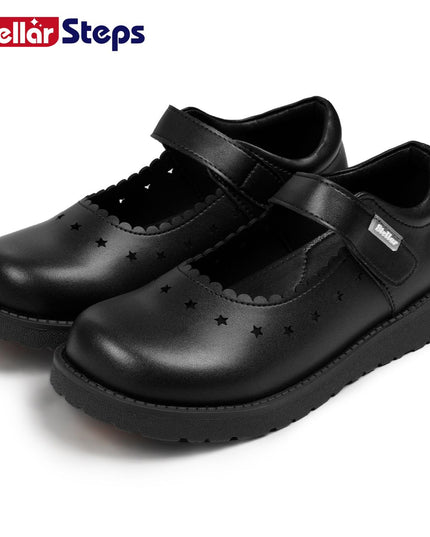 942405S - Quality Stellar Steps Matte Premium Leather School Shoes for Girls