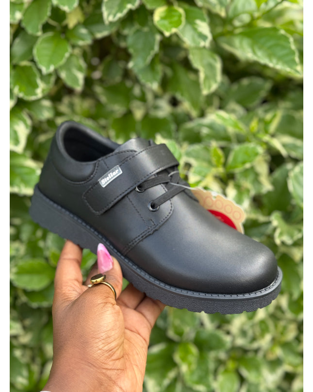 Stellar Steps Boys Matte Light School Shoes – Durable Rubber Sole, Easy to Maintain – 942502