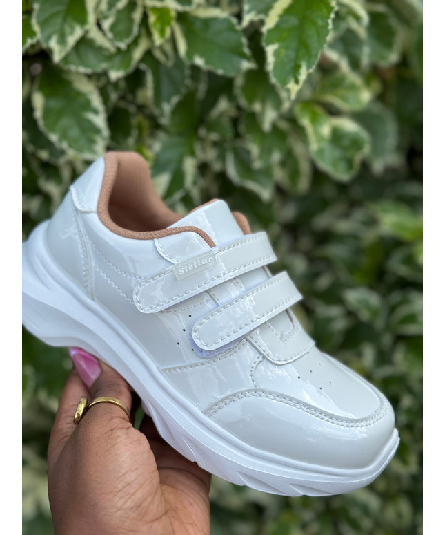 Stellar Steps Unisex Wetlook Sports Shoes – Wipe-Clean, Lightweight, Great Support - S746-201