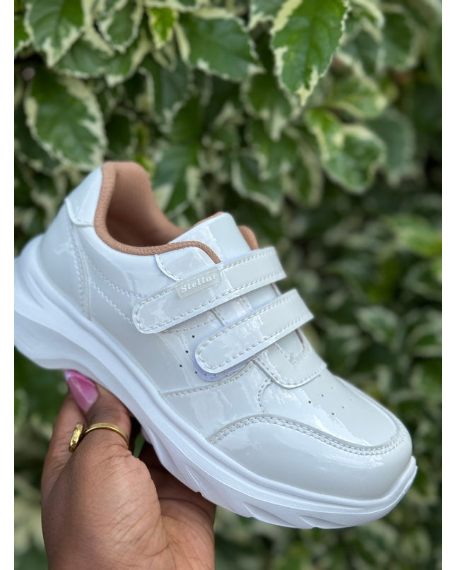 Stellar Steps Unisex Wetlook Sports Shoes – Wipe-Clean, Lightweight, Great Support - S746-201