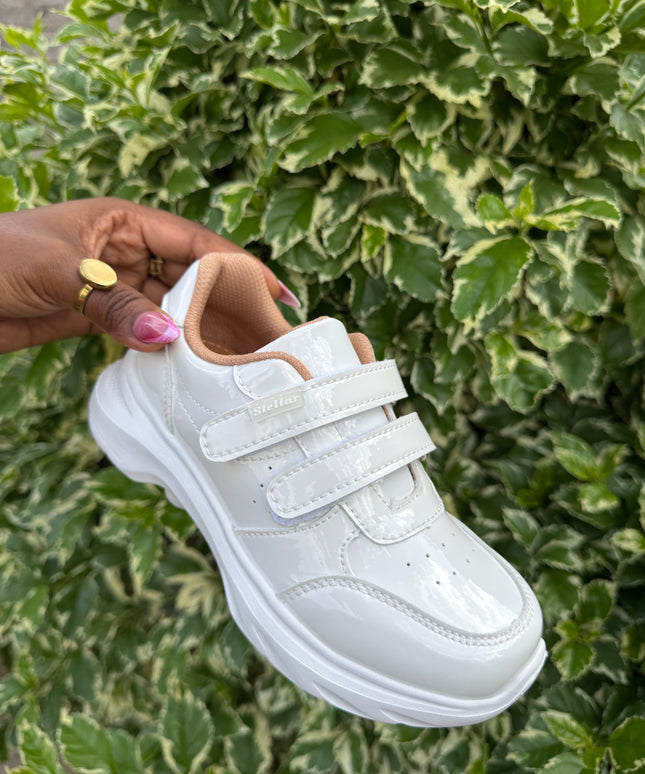 Stellar Steps Unisex Wetlook Sports Shoes – Wipe-Clean, Lightweight, Great Support - S746-201