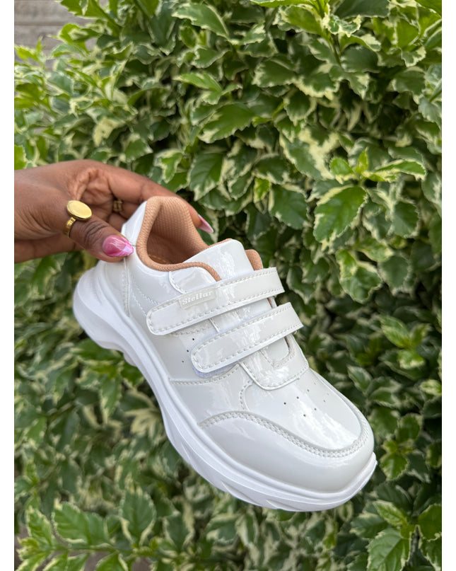 Stellar Steps Unisex Wetlook Sports Shoes – Wipe-Clean, Lightweight, Great Support - S746-201