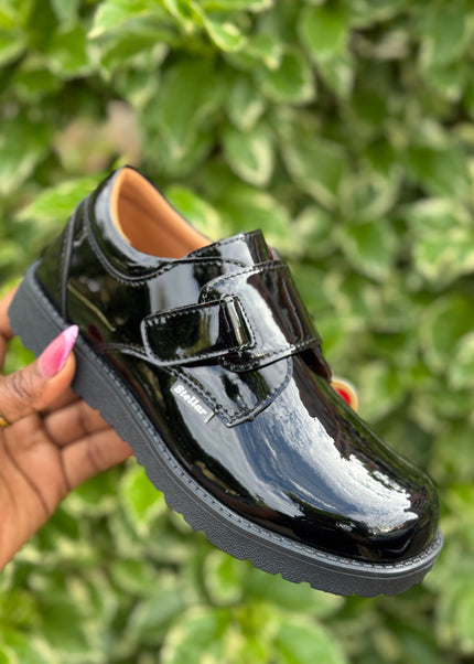 Stellar Steps Boys Patent Wipe-Clean School Shoes – Light, Stylish, No Polish Needed - S942501