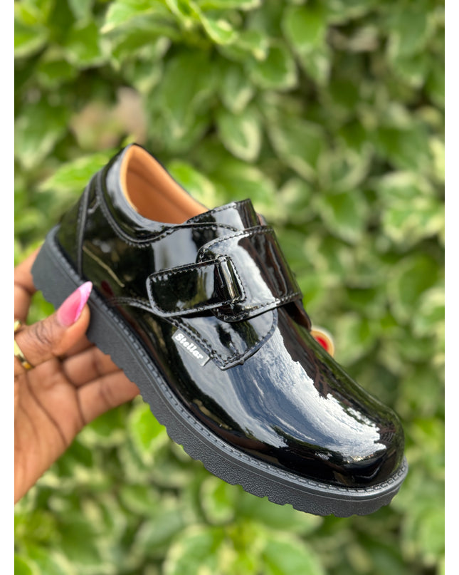 Stellar Steps Boys Patent Wipe-Clean School Shoes – Light, Stylish, No Polish Needed - S942501