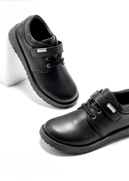 Stellar Steps Boys Matte Light School Shoes – Durable Rubber Sole, Easy to Maintain – 942502