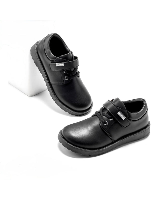 Stellar Steps Boys Matte Light School Shoes – Durable Rubber Sole, Easy to Maintain – 942502