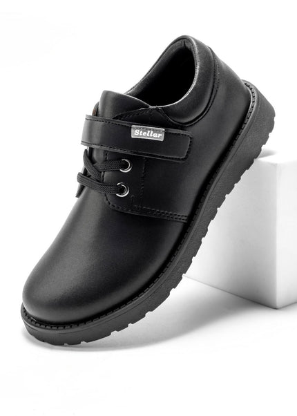 Stellar Steps Boys Matte Light School Shoes – Durable Rubber Sole, Easy to Maintain – 942502