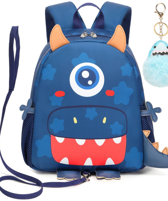 Toddler Cartoon Backpack with Safety Strap