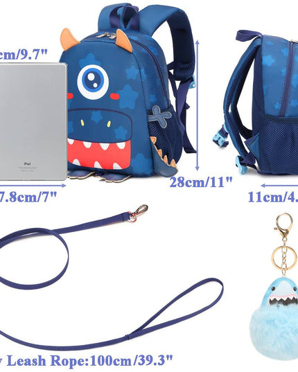Toddler Cartoon Backpack with Safety Strap