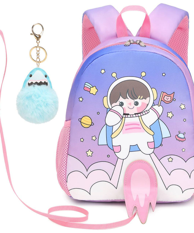 Quality Toddler Cartoon Backpack with Safety Strap