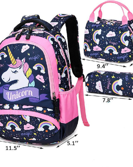 Girls' Unicorn Dreams 3-Piece School Backpack Set