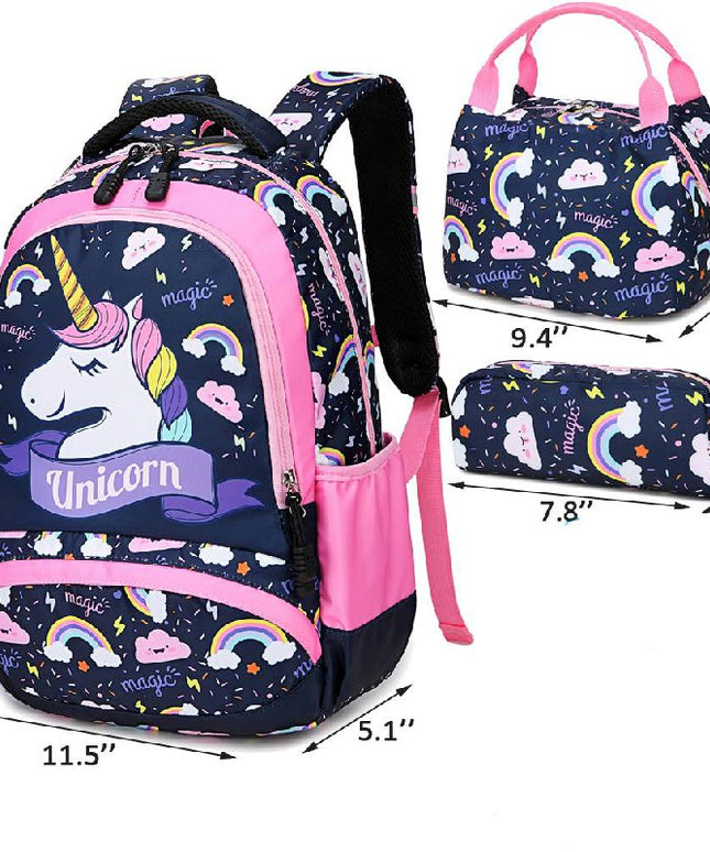 Girls' Unicorn Dreams 3-Piece School Backpack Set