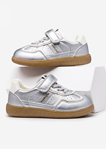 PD842 - Premium Unisex Kids Sneakers - White Pink & Green Sports Shoes