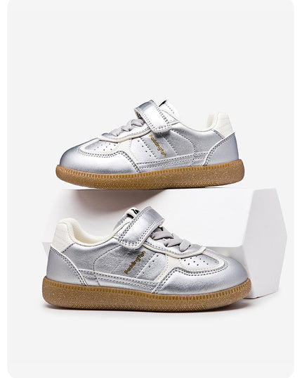 PD842 - Premium Unisex Kids Sneakers - White Pink & Green Sports Shoes