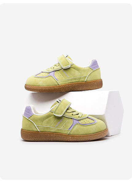 PD842 - Premium Unisex Kids Sneakers - White Pink & Green Sports Shoes