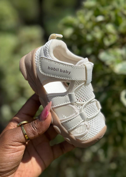 Unisex Baby Prewalker Shoes - Soft Sole First Walking Sneakers with Velcro Strap & Breathable Mesh Design - BM508L