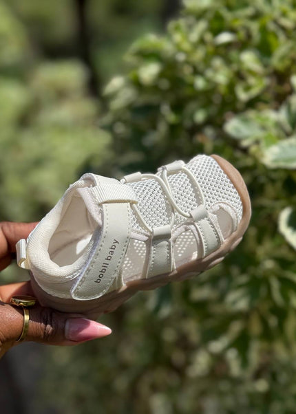 Unisex Baby Prewalker Shoes - Soft Sole First Walking Sneakers with Velcro Strap & Breathable Mesh Design - BM508L