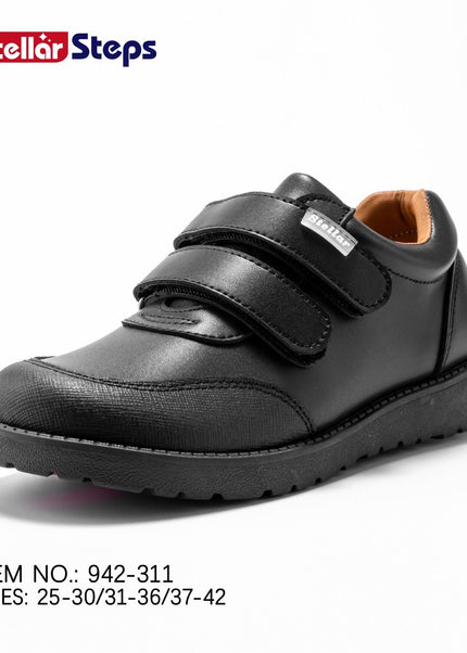 942311- Stellar Steps Matte Light School Shoes – Durable Rubber Sole, Easy to Maintain –